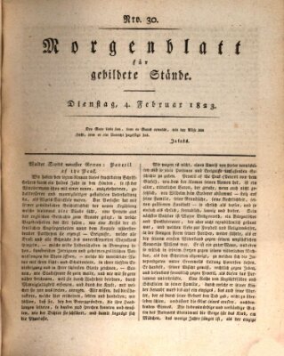 Morgenblatt für gebildete Stände Dienstag 4. Februar 1823