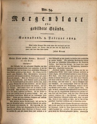 Morgenblatt für gebildete Stände Samstag 8. Februar 1823