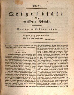 Morgenblatt für gebildete Stände Montag 10. Februar 1823