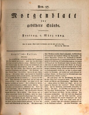 Morgenblatt für gebildete Stände Freitag 7. März 1823