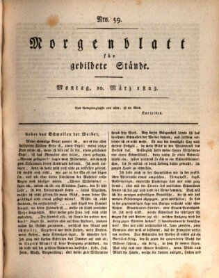 Morgenblatt für gebildete Stände Montag 10. März 1823