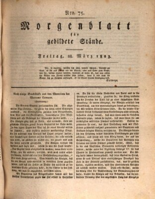 Morgenblatt für gebildete Stände Freitag 28. März 1823