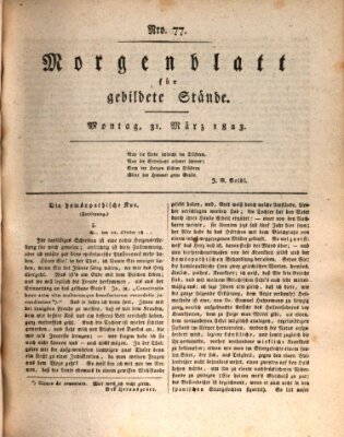 Morgenblatt für gebildete Stände Montag 31. März 1823