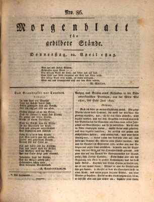 Morgenblatt für gebildete Stände Donnerstag 10. April 1823