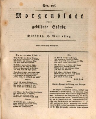 Morgenblatt für gebildete Stände Dienstag 27. Mai 1823