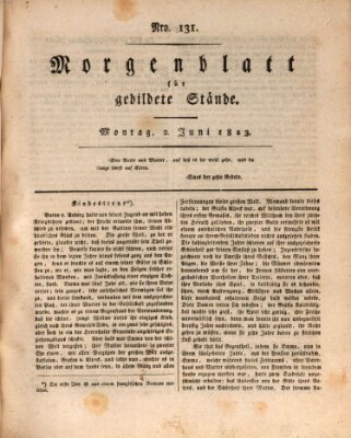 Morgenblatt für gebildete Stände Montag 2. Juni 1823