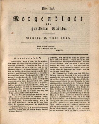 Morgenblatt für gebildete Stände Montag 16. Juni 1823