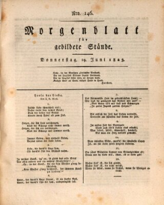 Morgenblatt für gebildete Stände Donnerstag 19. Juni 1823