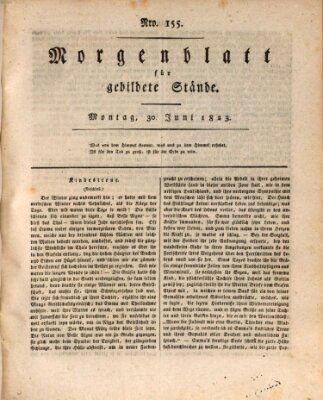 Morgenblatt für gebildete Stände Montag 30. Juni 1823