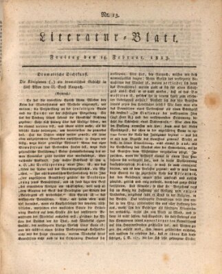 Morgenblatt für gebildete Stände Freitag 14. Februar 1823