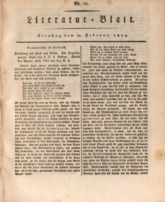 Morgenblatt für gebildete Stände Dienstag 25. Februar 1823