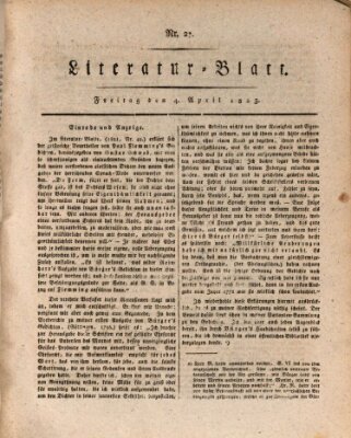 Morgenblatt für gebildete Stände Freitag 4. April 1823