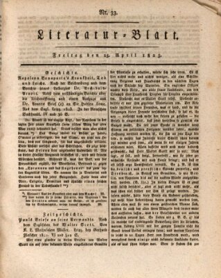 Morgenblatt für gebildete Stände Freitag 25. April 1823