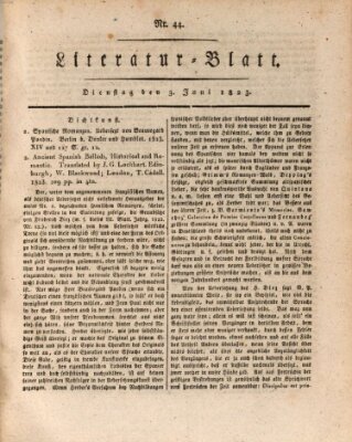 Morgenblatt für gebildete Stände Dienstag 3. Juni 1823