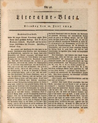 Morgenblatt für gebildete Stände Dienstag 10. Juni 1823