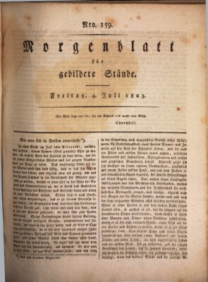 Morgenblatt für gebildete Stände Freitag 4. Juli 1823