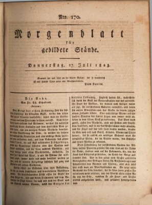 Morgenblatt für gebildete Stände Donnerstag 17. Juli 1823