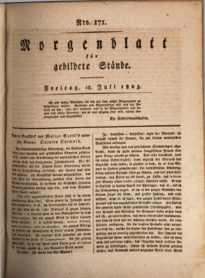 Morgenblatt für gebildete Stände Freitag 18. Juli 1823