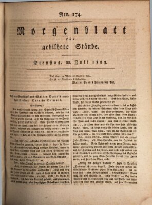 Morgenblatt für gebildete Stände Dienstag 22. Juli 1823