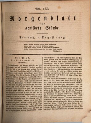 Morgenblatt für gebildete Stände Freitag 1. August 1823