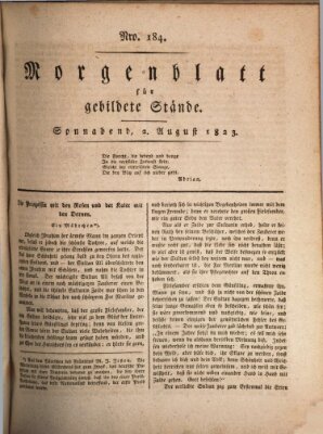 Morgenblatt für gebildete Stände Samstag 2. August 1823