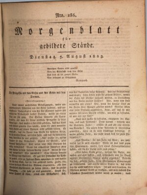 Morgenblatt für gebildete Stände Dienstag 5. August 1823