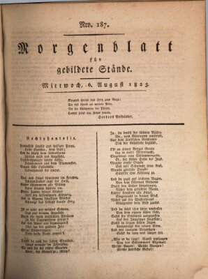 Morgenblatt für gebildete Stände Mittwoch 6. August 1823