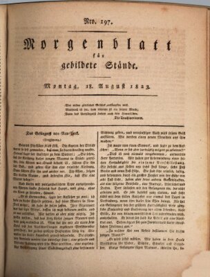 Morgenblatt für gebildete Stände Montag 18. August 1823