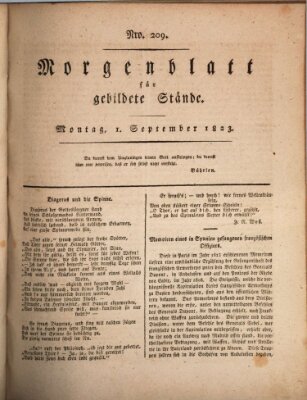 Morgenblatt für gebildete Stände Montag 1. September 1823