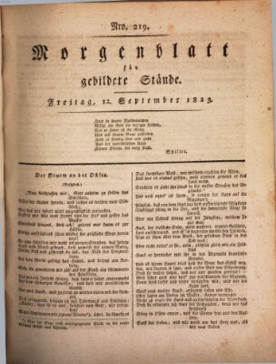 Morgenblatt für gebildete Stände Freitag 12. September 1823