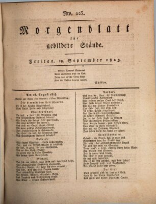 Morgenblatt für gebildete Stände Freitag 19. September 1823