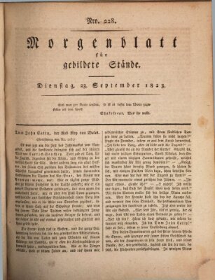 Morgenblatt für gebildete Stände Dienstag 23. September 1823