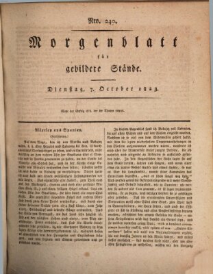 Morgenblatt für gebildete Stände Dienstag 7. Oktober 1823