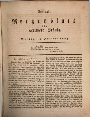 Morgenblatt für gebildete Stände Montag 13. Oktober 1823