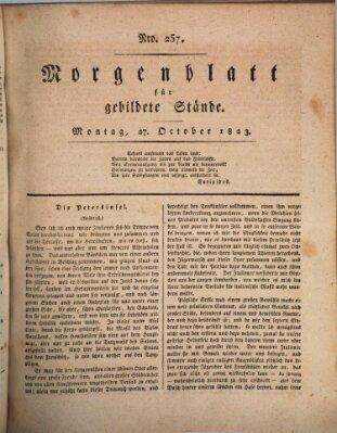 Morgenblatt für gebildete Stände Montag 27. Oktober 1823