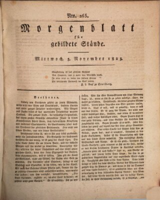 Morgenblatt für gebildete Stände Mittwoch 5. November 1823