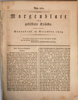 Morgenblatt für gebildete Stände Samstag 22. November 1823