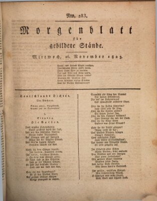 Morgenblatt für gebildete Stände Mittwoch 26. November 1823