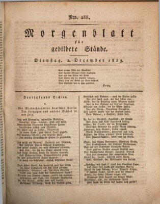 Morgenblatt für gebildete Stände Dienstag 2. Dezember 1823