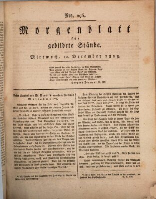 Morgenblatt für gebildete Stände Mittwoch 10. Dezember 1823