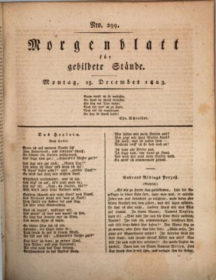 Morgenblatt für gebildete Stände Montag 15. Dezember 1823