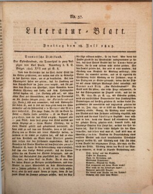 Morgenblatt für gebildete Stände Freitag 18. Juli 1823