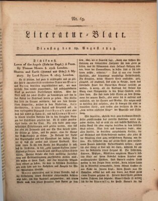 Morgenblatt für gebildete Stände Dienstag 19. August 1823