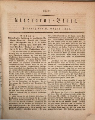 Morgenblatt für gebildete Stände Freitag 22. August 1823