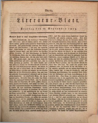 Morgenblatt für gebildete Stände Freitag 12. September 1823