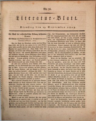 Morgenblatt für gebildete Stände Dienstag 23. September 1823