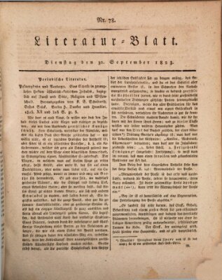 Morgenblatt für gebildete Stände Dienstag 30. September 1823