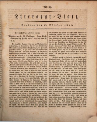 Morgenblatt für gebildete Stände Freitag 17. Oktober 1823