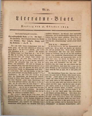 Morgenblatt für gebildete Stände Freitag 31. Oktober 1823