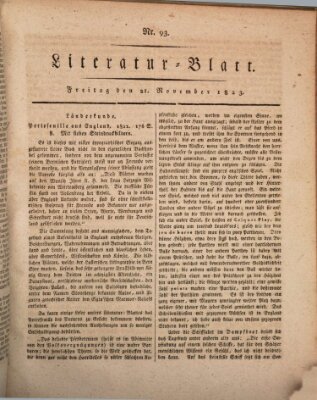 Morgenblatt für gebildete Stände Freitag 21. November 1823